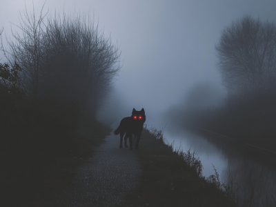 Black Dog Of The Towpath