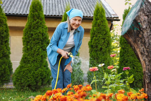 Older Person in Garden
